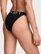 Трусики-бразилиана женские хлопковые с логотипом Victoria's Secret Exploded Logo Cotton 90s Brief Panty черные  acf-t8d-qql фото 3