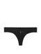 Трусики-стрінги жіночі еластичні з логотипом Victoria's Secret Logo Micro Shine Thong Panty чорні xdu-6kl-881 фото 3