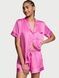 Піжама сатинова рожева (шорти +сорочка) Victoria's Secret Signature Satin Short Pajama Set M xbx-529-z3c фото 1