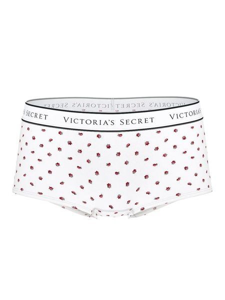 Трусики-хипстер женские Victoria's Secret Logo Cotton Hiphugger Panty белые u7d-qlt-mbu фото