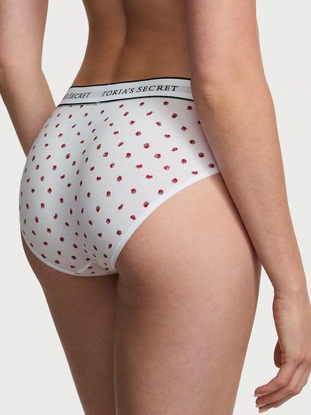 Трусики-хипстер женские Victoria's Secret Logo Cotton Hiphugger Panty белые u7d-qlt-mbu фото