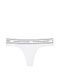 Трусики-стринги женские хлопковые Victoria's Secret Logo Cotton Thong Panty белые l8y-q4k-nsl фото 2