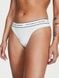 Трусики-стринги женские хлопковые Victoria's Secret Logo Cotton Thong Panty белые l8y-q4k-nsl фото 1