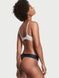 Трусики-стринги женские хлопковые Victoria's Secret Logo Cotton Thong Panty синие 7t1-kc8-0ed фото 3