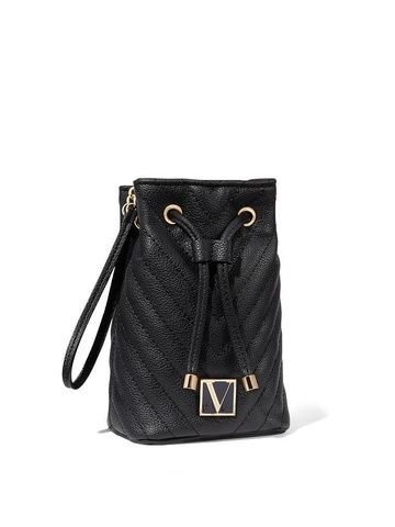 Сумка-мешочек черная V-Quilt Perfume Pouch Victoria's Secret 056-115 фото