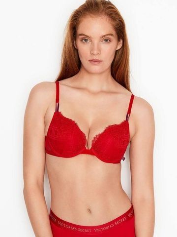 Бюстгальтер з пуш-ап Victoria's Secret Favorite T-Shirt Bra красный 030-oo7-r8a фото