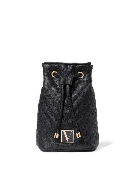 Сумка-мешочек черная V-Quilt Perfume Pouch Victoria's Secret 056-115 фото