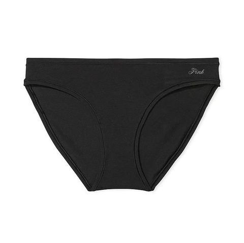 Трусики-бикини женские PINK Victoria's Secret Bikini Panty черные s4p-dom-6bw фото