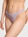 Трусики-стрінги жіночі мереживні Victoria's Secret Daisy Lace Thong Panty бузкові 61d-myx-ch7 фото 1