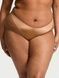 Трусики-стринги женские люксовые Victoria's Secret Strappy Back High-Leg Thong Panty бежевые cab-he9-hkj фото 4