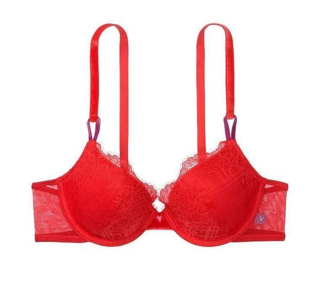 Бюстгальтер з пуш-ап Victoria's Secret Favorite T-Shirt Bra красный 030-oo7-r8a фото