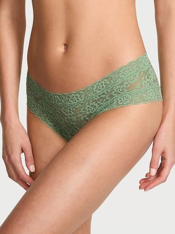 Трусики-чики женские кружевные Victoria's Secret Lace- Cheeky Panty зеленые  z7d-oi6-ehy фото
