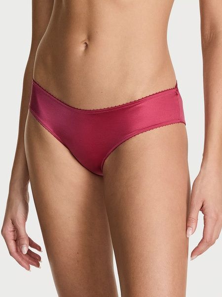 Трусики-чики жіночі люксові Victoria's Secret Strappy-Back Ring Hardware Cheeky Panty бордові  xyb-n6l-91l фото