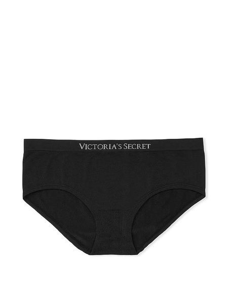 Трусики-хипстер женские с микрофибры Victoria's Secret Seamless Hiphugger Panty черные n3m-siu-8gi фото