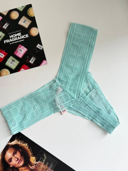 Трусики-стринги женские Victoria's Secret Lace Thong Panty зеленые q5h-zoe-kdv фото