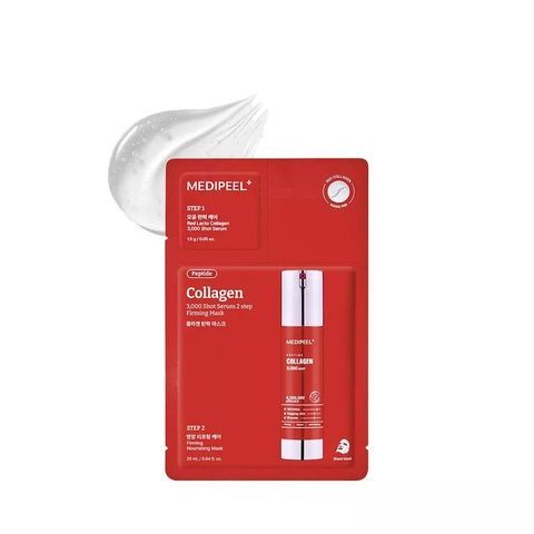 Двухступенчатый набор средств с коллагеном и микроиглами Medi-Peel Red Lacto Collagen 3000 Shot Serum 2 Step Mask 00b-405 фото