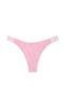 Трусики-стринги женские хлопковые PINK Victoria's Secret Logo Cotton High-Leg Thong розовые m5p-1be-4ft фото 2