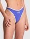 Трусики-стринги женские хлопковые PINK Victoria's Secret Logo Cotton High-Leg Thong синие 87t-jwb-b3f фото 1