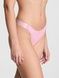 Трусики-стринги женские хлопковые PINK Victoria's Secret Logo Cotton High-Leg Thong розовые m5p-1be-4ft фото 1