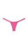 Трусики-стрінги бавовняні PINK Victoria's Secret Logo Cotton Shine Micro Thong Panty рожеві 20q-yve-es2 фото 2