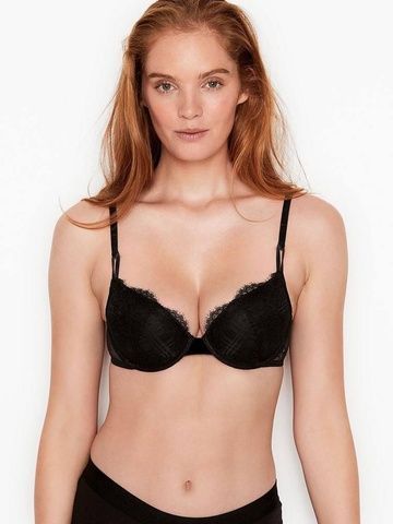 Бюстгальтер з пуш-ап Victoria's Secret Favorite T-Shirt Bra черный 34D(75D) 7b4-6kg-1tu фото