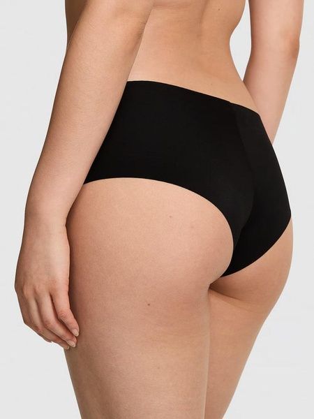 Трусики-чики женские бесшовные PINK Victoria's Secret No-Show Cheeky Panty черные  cvx-u4c-zfe фото