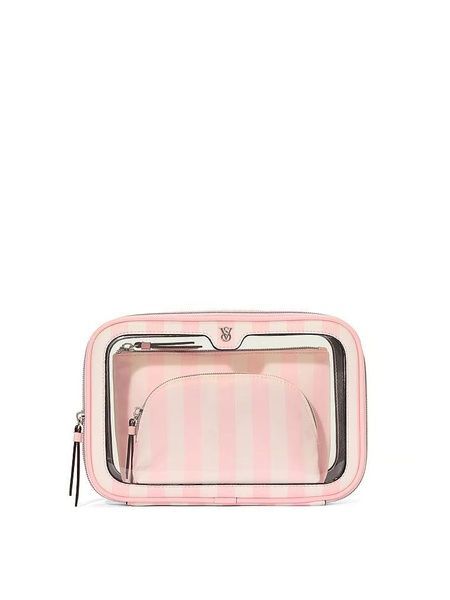 Косметичка 3 в 1 розовая Victoria's Secret 3-Piece Makeup Bag a24-827 фото