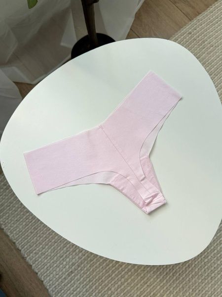 Трусики-стринги женские бесшовные Victoria's Secret No-Show Thong Panty розовые  0q2-zg7-qgx фото