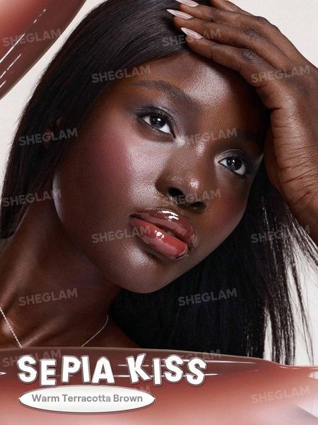 Блеск для губ Sheglam Glass Lock Air Gloss (555 Sepia Kiss) 3,4 мл 7c6-343 фото
