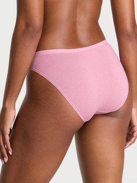 Трусики-бикини женские хлопковые Victoria's Secret Stretch Cotton Bikini Panty розовые slo-ijc-ofb фото