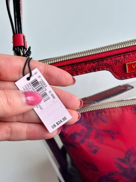 Косметичка 2 в 1 красная с узором Victoria's Secret 9i0-550 фото