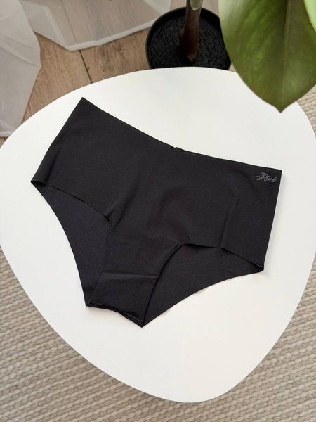 Трусики-чики женские бесшовные PINK Victoria's Secret No-Show Cheeky Panty черные  cvx-u4c-zfe фото