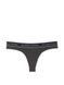 Трусики-стрінги жіночі бавовняні з логотипом Victoria's Secret Logo Cotton Thong Panty темно-сірі zq3-4c9-x56 фото 2