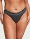 Трусики-стрінги жіночі бавовняні з логотипом Victoria's Secret Logo Cotton Thong Panty темно-сірі zq3-4c9-x56 фото 1