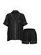 Піжама сатинова чорна (шорти +сорочка) Victoria's Secret Glazed Satin Short Pajama Set g1z-cgz-coz фото 2