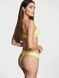 Трусики-стринги женские хлопковые Victoria's Secret Logo Cotton Thong Panty желтые 3ba-jfo-05s фото 3