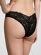Трусики-бразиліана жіночі мереживні PINK Victoria's Secret Wink V-Front Brazilian Panty чорні ygq-47x-fgm фото 4