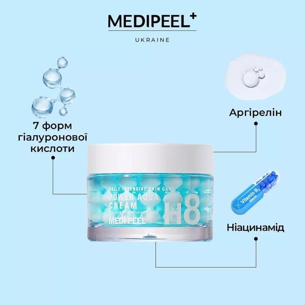 Крем для лица капсульный увлажняющий Medi-Peel Power Aqua Cream с пептидами 50 мл 260-90c фото