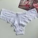Трусики-чики женские хлопковые с кружевом PINK Victoria's Secret белые dfg-2mj-rg5 фото 1