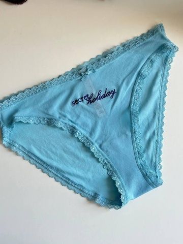 Трусики-бикини женские Victoria's Secret голубые 7y8-iku-4sa фото