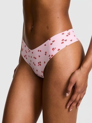 Трусики-чики женские бесшовные PINK Victoria's Secret No-Show Cheeky Panty пудровые XL 0be-ijk-lvy фото