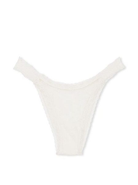 Трусики-бразилиана женские кружевные Victoria's Secret Lace Brazilian Panty белые lsd-rfq-jp6 фото