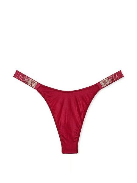 Трусики-стринги женские со стразами Victoria's Secret Shine Strap Thong Panty красные dxz-mxg-4he фото