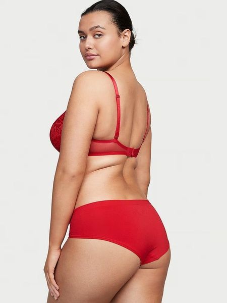 Трусики-хіпстер жіночі з мікрофібри Victoria's Secret Seamless Hiphugger Panty червоні ed1-zi0-ndy фото
