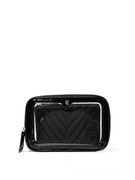 Косметичка 3 в 1 черная Victoria's Secret 3-Piece Makeup Bag a46-ac5 фото