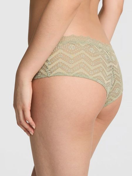 Трусики-чики жіночі мереживні Victoria's Secret PINK Wink Cheeky Panty зелені 2o1-r64-yhb фото