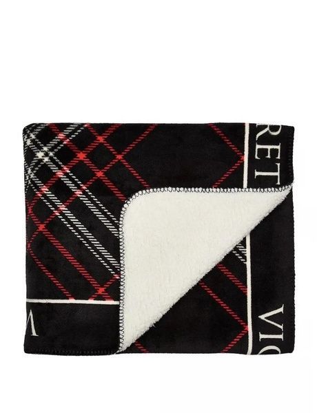 Плед чорний у клітинку Victoria's Secret Cozy-Fleece Blanket 27217200 фото