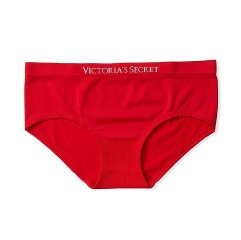 Трусики-хипстер женские с микрофибры Victoria's Secret Seamless Hiphugger Panty красные ed1-zi0-ndy фото