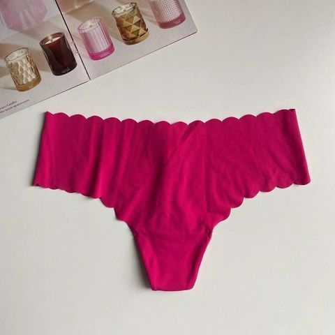 Трусики-стринги женские бесшовные PINK Victoria's Secret No-Show Thong Panty малиновые u1w-795-0pv фото