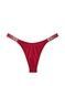 Трусики-стринги женские со стразами Victoria's Secret Shine Strap Thong Panty красные dxz-mxg-4he фото 2